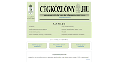 Desktop Screenshot of cegkozlony.hu