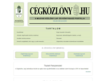Tablet Screenshot of cegkozlony.hu